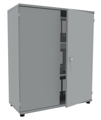 Aktenschrank TEN 3 Ordnerhöhen, 100 cm breit lichtgrau