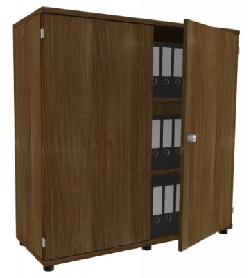 Aktenschrank TEN 3 Ordnerhöhen, 120 cm breit Nussbaum
