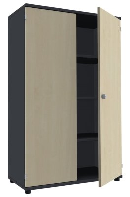 Aktenschrank TEN 4 Ordnerhöhen, 100 cm breit onyxgrau/Ahorn