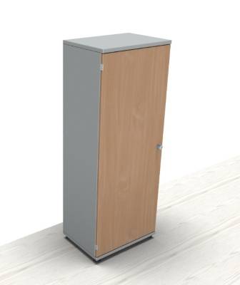 Aktenschrank TEN 4 Ordnerhöhen 60 cm Schloss rechts Lichtgrau Buche