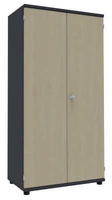 Aktenschrank TEN 4 Ordnerhöhen, 80 cm breit onyxgrau/Ahorn