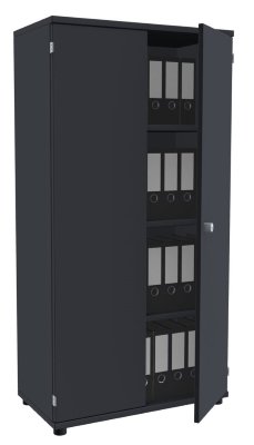 Aktenschrank TEN 4 Ordnerhöhen, 80 cm breit onyxgrau