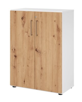 Schrank VH9 3 OH 80 breit Weiss-Asteiche