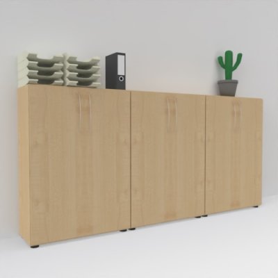 Büro Schrankwand Basis K5 Ahorn