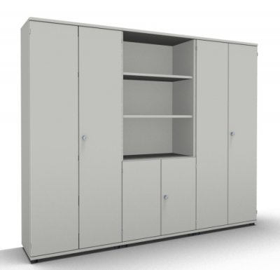 Schrankwand TEN K2 280 cm breit weiss