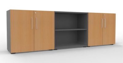 Sideboard VH15 240 cm breit Grafit-Buche