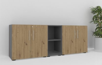 Sideboard VH16 Grafit-Asteiche