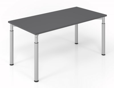 Schreibtisch Yach 160x80 cm Grafit-Silber