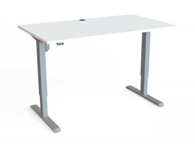 Schreibtisch CS 140x80 cm elektrisch höhenverstellbar Weiß