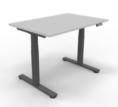 Höhenverstellbarer Schreibtisch DSM 120 cm Lichtgrau-Grafit