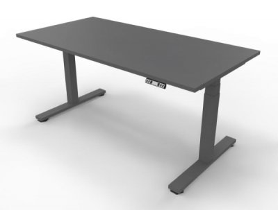 Höhenverstellbarer Schreibtisch DSM 160 cm Grafit-Grafit