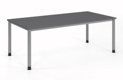 Schreibtisch Hamburg 200x100cm Grafit-Silber