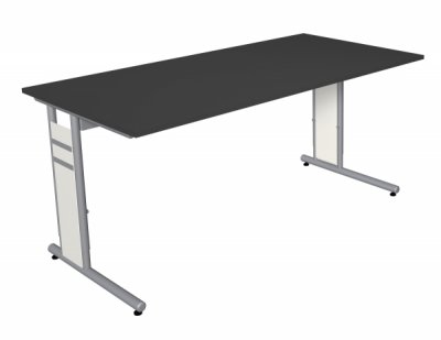 Schreibtisch Form4 C-Fuss 160 cm Anthrazit