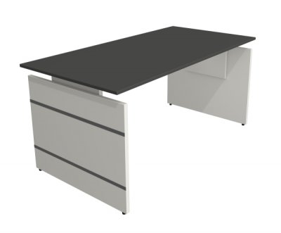 Schreibtisch Form4 Wangengestell 160 cm Anthrazit