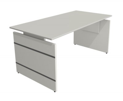 Schreibtisch Form4 Wangengestell 160 cm Weiss