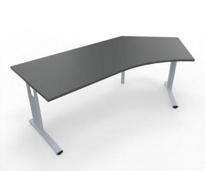 Schreibtisch Mega 135 Grad rechte Seite Onyx