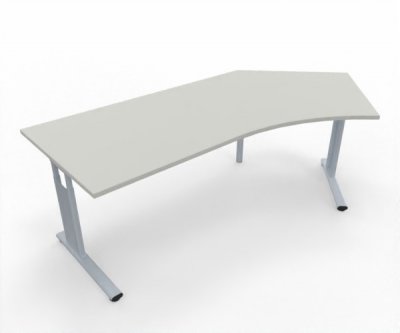 Schreibtisch Mega 135 Grad rechte Seite Weiß