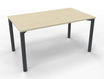 Schreibtisch 140 cm Gestell anthrazit Ahorn