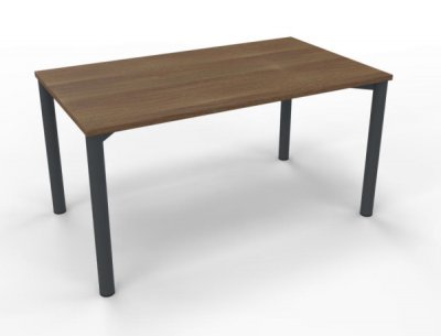 Schreibtisch 140 cm Gestell anthrazit Nussbaum