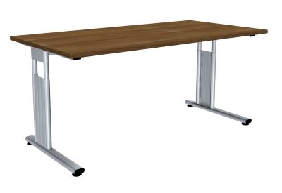Schreibtisch C-Fuss 160 cm Nussbaum