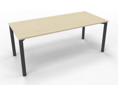 Schreibtisch 180 x 80 cm Gestell anthrazit Ahorn