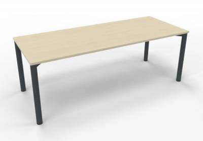 Schreibtisch 200x80 cm Gestell anthrazit Ahorn