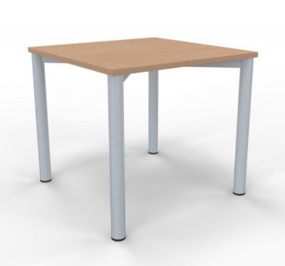 Schreibtisch 80 cm Gestell silber Buche