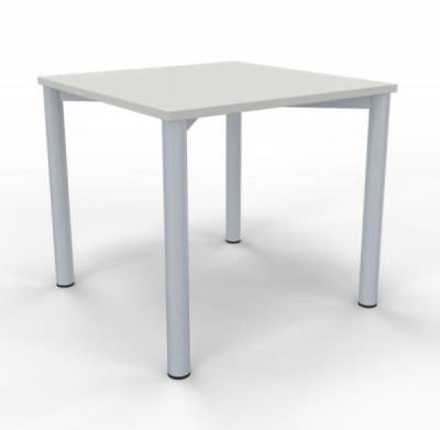 Schreibtisch 80 cm Gestell silber Weiss