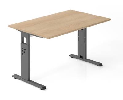 Schreibtisch Offenbach 120 cm Grafit Eiche