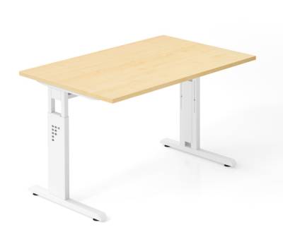 Schreibtisch Offenbach 120 cm Weiss Ahorn