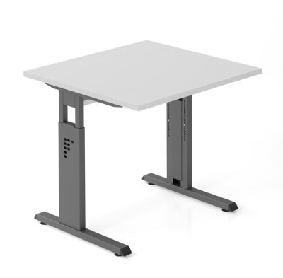 Schreibtisch Offenbach 80 cm Grafit Lichtgrau