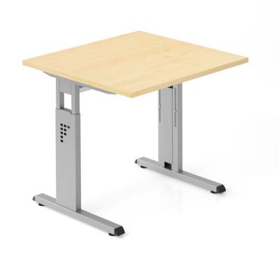 Schreibtisch Offenbach 80 cm Silber Ahorn