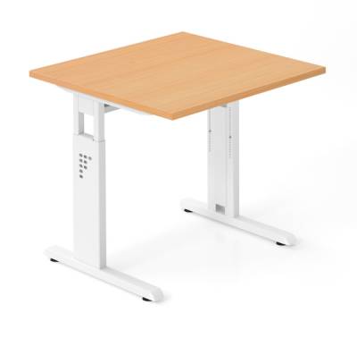 Schreibtisch Offenbach 80 cm Weiss Buche