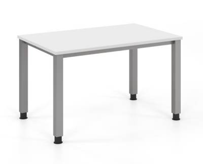 Schreibtisch 120x80 cm mit Vierfußgestell Dekor Weiß