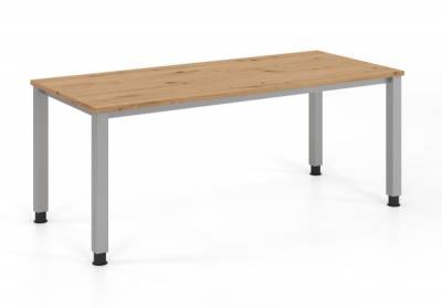 Schreibtisch 180x80 cm Vierfußgestell Asteiche
