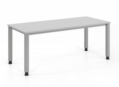 Schreibtisch 180x80 cm Vierfußgestell Lichtgrau
