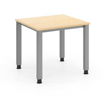 Schreibtisch 80 x 80 cm mit Vierfußgestell Dekor Ahorn