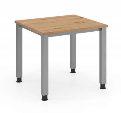Schreibtisch 80 x 80 cm mit Vierfußgestell Dekor Asteiche