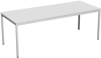Schreibtisch SIX 200x80cm Lichtgrau