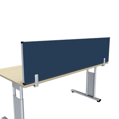 Schreibtisch-Trennwand eco 40 cm hoch mit Klemmfuß Anwendungsbeispiel