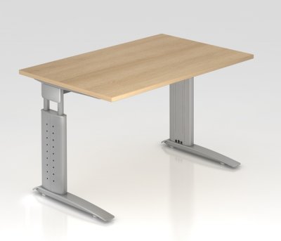 Schreibtisch Unna 120 cm Silber Eiche