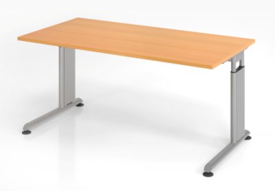 Schreibtisch Zell 160 cm Buche mit Seitenblende