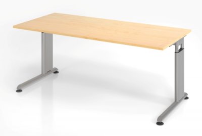 Schreibtisch Zell 180x80 cm Ahorn mit Seitenblenden