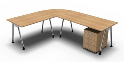Schreibtisch-Kombination A972 eiche
