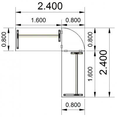 Schreibtischkombination GS12 Stellfläche