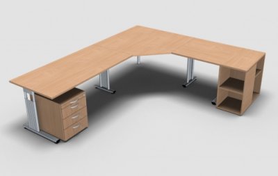Schreibtischkombination GT4 Buche