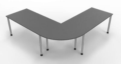 Schreibtischkombination SH7 Grafit Silber