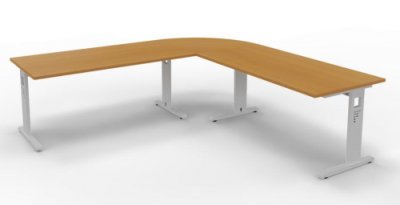 Schreibtischkombination SO4 240x240 cm Buche-Weiss