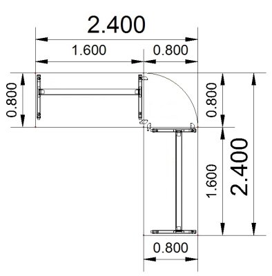 Schreibtischkombination SO4 240x240 cm Stellfläche