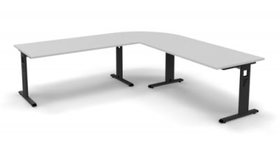 Schreibtischkombination SO4 240x240 cm Weiss-Grafit